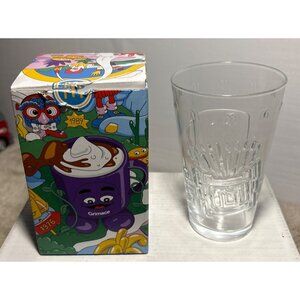 McDonalds Grimace 2024 Collectors Glass 12 Oz  Embossed Design Limited Edition
